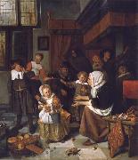 Jan Steen The Feast of St Nicholas oil on canvas